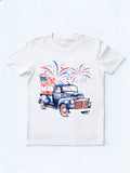 Vintage Truck 4th Of July Memorial Day Holiday Gift T-Shirt