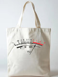 Vu Meter Music Lover Back to School Gift Canvas Tote Bag