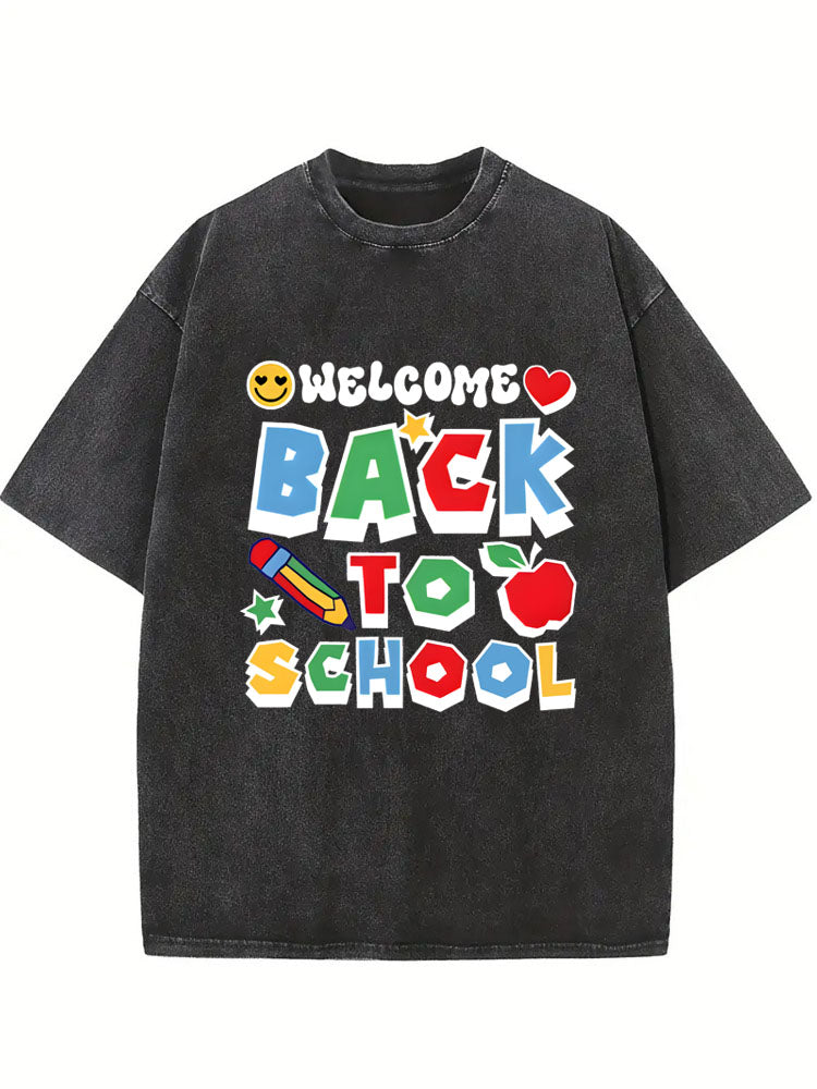 WelCome Back to School Washed T-shirt