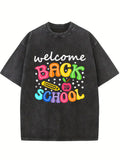 Welcome Back to School Teacher Washed Shirt