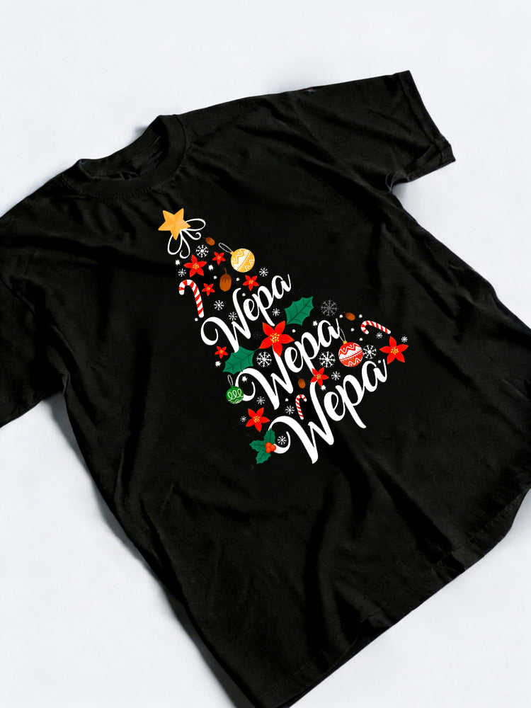 Wepa Wepa Wepa Puerto Rico Tree Boricua Christmas Gift T-shirt