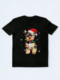 Yorkie Dogs Tree Pet Animal Dog Lover Christmas Gift T-shirt