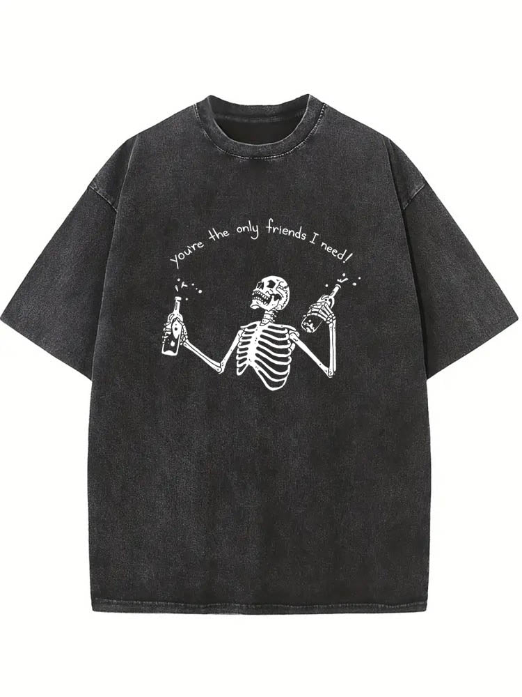 You Are The Only Friend I Need Halloween Spooky Season Vibe Washed T-shirt